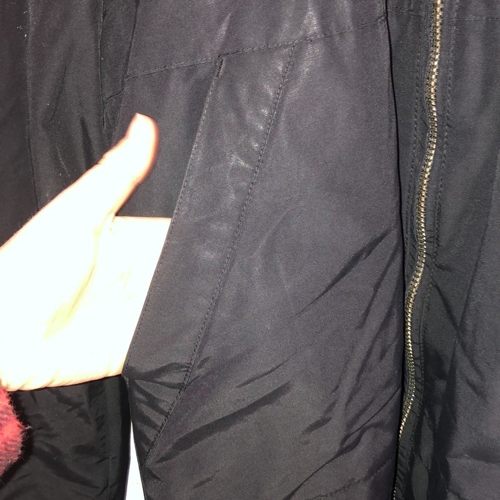 ZARA BASIC Outerwear long black jacket coat parka size small water repellent​​​ - Picture 4 of 11